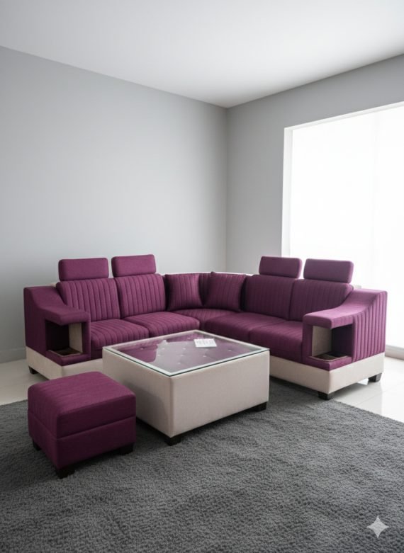 L-Shaped Sectional Sofa (L-शेप्ड सोफा सेट)